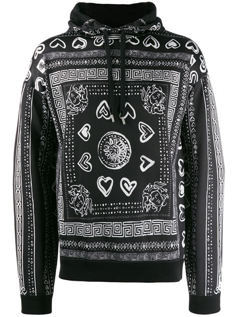 black versace mens jumper|versace barocco hoodie.